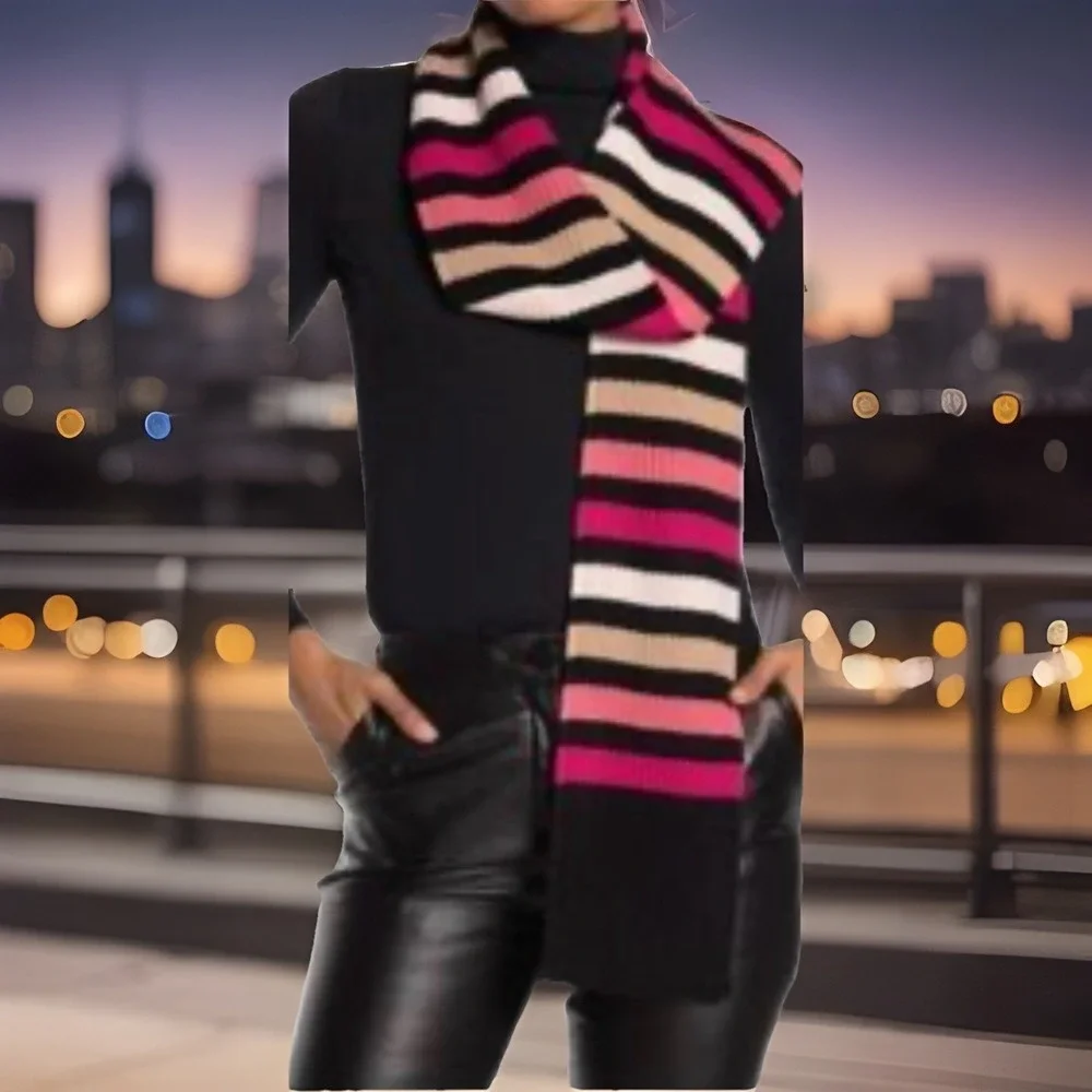 Kate Spade Wide Stripe Multicolor Muffler‎ 77